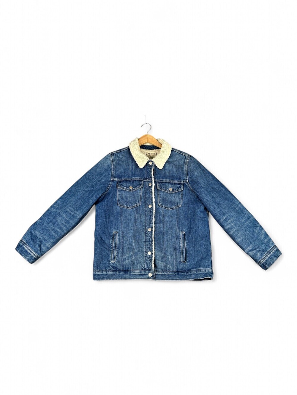 Madewell Jean Jacket Sherpa Collar Size L